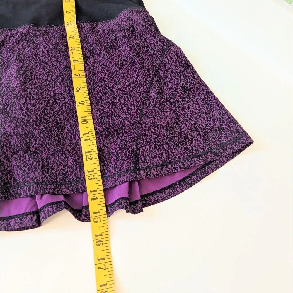 Lululemon Pace Rival Skirt Flashback Static Powdered Rose Violet 8 Tall Purple
